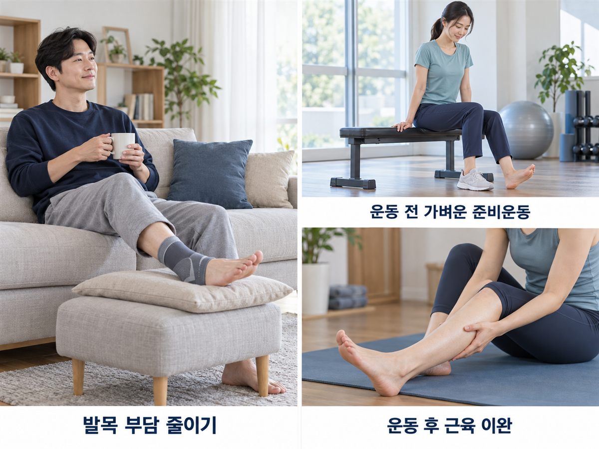 발목 보호와 운동 전후 관리