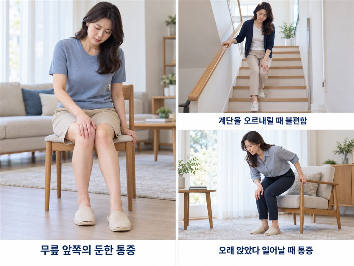 슬개골 연골연화증의 증상