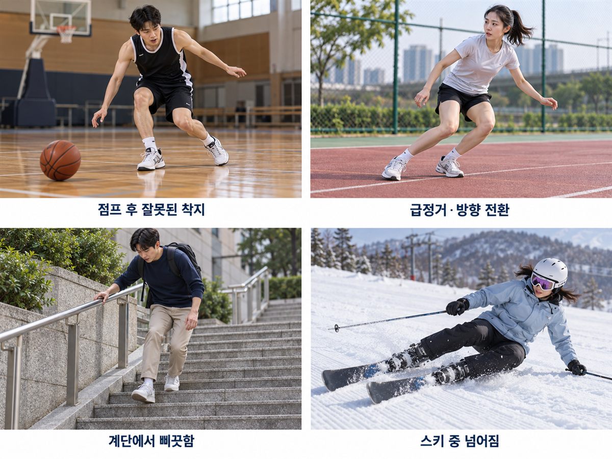 무릎인대 손상의 원인