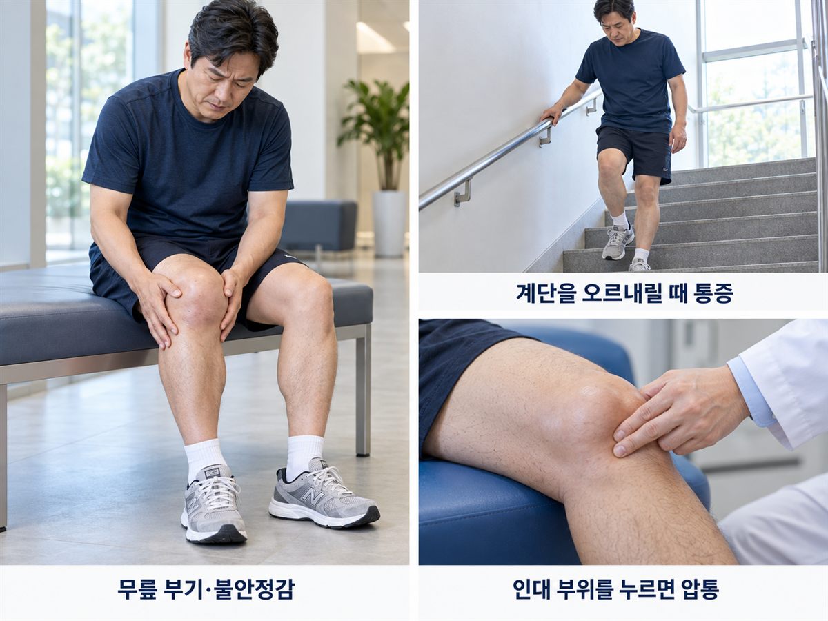 무릎인대 손상의 주요 증상