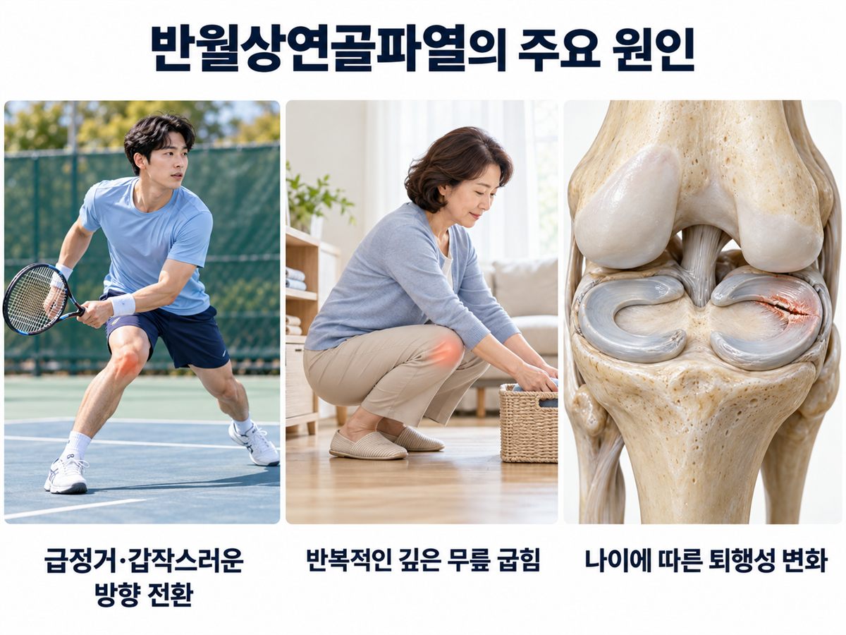 반월상연골파열의 원인