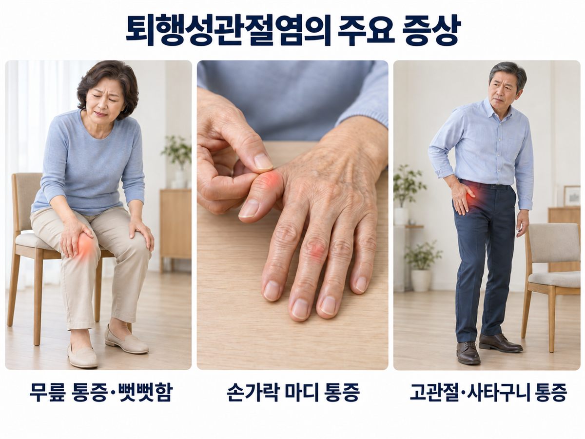 퇴행성관절염의 주요 증상