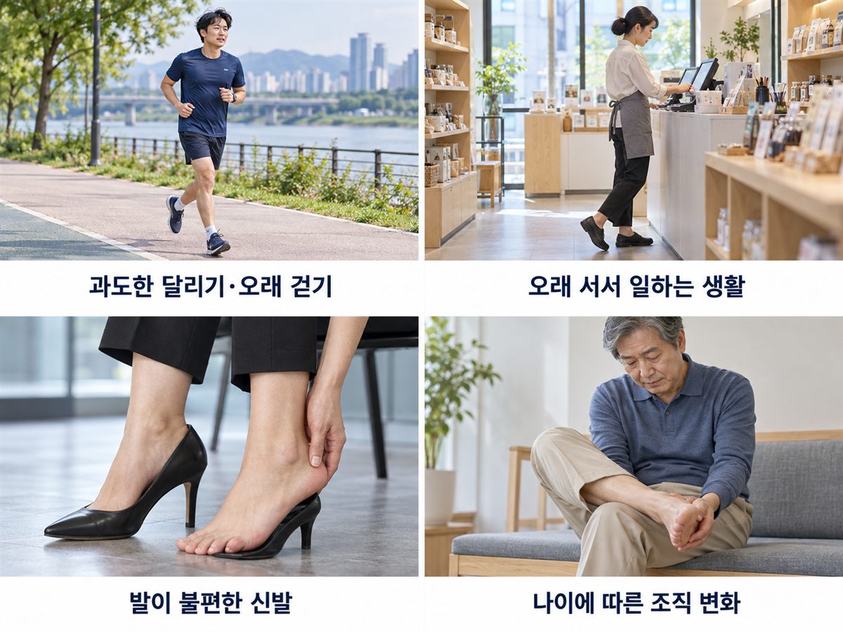 족저근막염의 원인